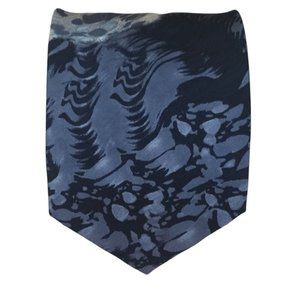 ROBERTO CAVALLI White Art Silk Tie ITALY 58"/ 3.7" EC